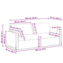 Sofa Mørkegrøn 198 x 78 x 80 cm Stof