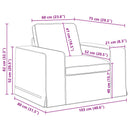 Sofa Lysegrå 103 x 80 x 82 cm Stof