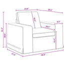 Sofa Mørkegrå 103 x 80 x 82 cm Stof