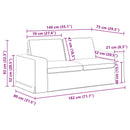 Sofa Blå 182 x 80 x 82 cm Stof
