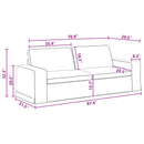 Sofa Mørkegrå 222 x 80 x 82 cm Stof