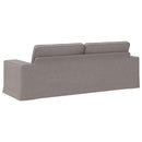 Sofa Gråbrun 222 x 80 x 82 cm Stof