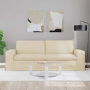 Sofa Creme 222 x 80 x 82 cm Stof