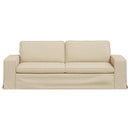 Sofa Creme 222 x 80 x 82 cm Stof