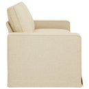 Sofa Creme 222 x 80 x 82 cm Stof