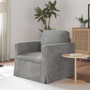 Sofa Lysegrå 78 x 78 x 80 cm Fløjl
