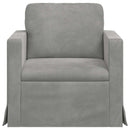 Sofa Lysegrå 78 x 78 x 80 cm Fløjl