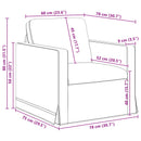 Sofa Mørkegrå 78 x 78 x 80 cm Fløjl