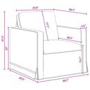Sofa Mørkegrå 78 x 78 x 80 cm Fløjl