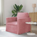 Sofa Lyserød 78 x 78 x 80 cm Fløjl