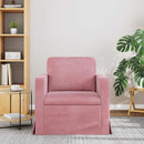 Sofa Lyserød 78 x 78 x 80 cm Fløjl