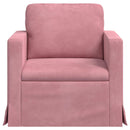 Sofa Lyserød 78 x 78 x 80 cm Fløjl