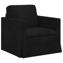 Sofa Sort 78 x 78 x 80 cm Fløjl