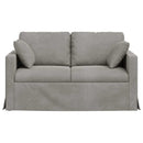 Sofa Lysegrå 138 x 78 x 80 cm Fløjl