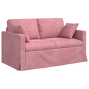 Sofa Lyserød 138 x 78 x 80 cm Fløjl