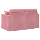 Sofa Lyserød 138 x 78 x 80 cm Fløjl