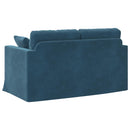 Sofa Blå 138 x 78 x 80 cm Fløjl