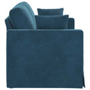Sofa Blå 138 x 78 x 80 cm Fløjl