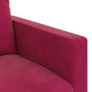 Sofa Vinrød 158 x 78 x 80 cm Fløjl