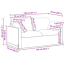 Sofa Sort 158 x 78 x 80 cm Fløjl