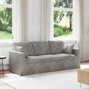 Sofa Lysegrå 198 x 78 x 80 cm Fløjl