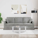 Sofa Lysegrå 198 x 78 x 80 cm Fløjl