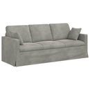 Sofa Lysegrå 198 x 78 x 80 cm Fløjl