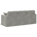 Sofa Lysegrå 198 x 78 x 80 cm Fløjl