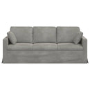 Sofa Lysegrå 198 x 78 x 80 cm Fløjl