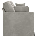 Sofa Lysegrå 198 x 78 x 80 cm Fløjl