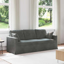 Sofa Mørkegrå 198 x 78 x 80 cm Fløjl