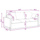 Sofa Mørkegrå 198 x 78 x 80 cm Fløjl