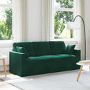 Sofa Mørkegrøn 198 x 78 x 80 cm Fløjl