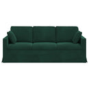 Sofa Mørkegrøn 198 x 78 x 80 cm Fløjl