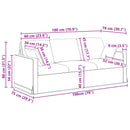 Sofa Lys grøn 198 x 78 x 80 cm Fløjl