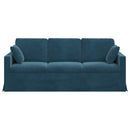 Sofa Blå 198 x 78 x 80 cm Fløjl