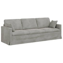 Sofa Lysegrå 228 x 78 x 80 cm Fløjl