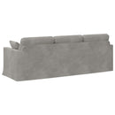 Sofa Lysegrå 228 x 78 x 80 cm Fløjl