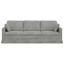 Sofa Lysegrå 228 x 78 x 80 cm Fløjl