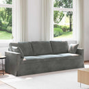 Sofa Mørkegrå 228 x 78 x 80 cm Fløjl