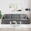 Sofa Mørkegrå 228 x 78 x 80 cm Fløjl