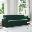 Sofa Mørkegrøn 228 x 78 x 80 cm Fløjl