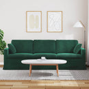Sofa Mørkegrøn 228 x 78 x 80 cm Fløjl