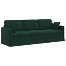 Sofa Mørkegrøn 228 x 78 x 80 cm Fløjl