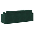 Sofa Mørkegrøn 228 x 78 x 80 cm Fløjl