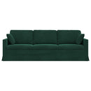 Sofa Mørkegrøn 228 x 78 x 80 cm Fløjl