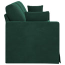 Sofa Mørkegrøn 228 x 78 x 80 cm Fløjl