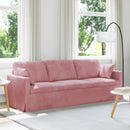 Sofa Lyserød 228 x 78 x 80 cm Fløjl