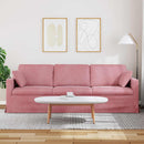 Sofa Lyserød 228 x 78 x 80 cm Fløjl