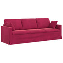 Sofa Vinrød 228 x 78 x 80 cm Fløjl